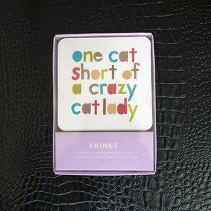 NEW Cat-Themed Coasters (Set of 4) for the Single, Childless Cat Ladies